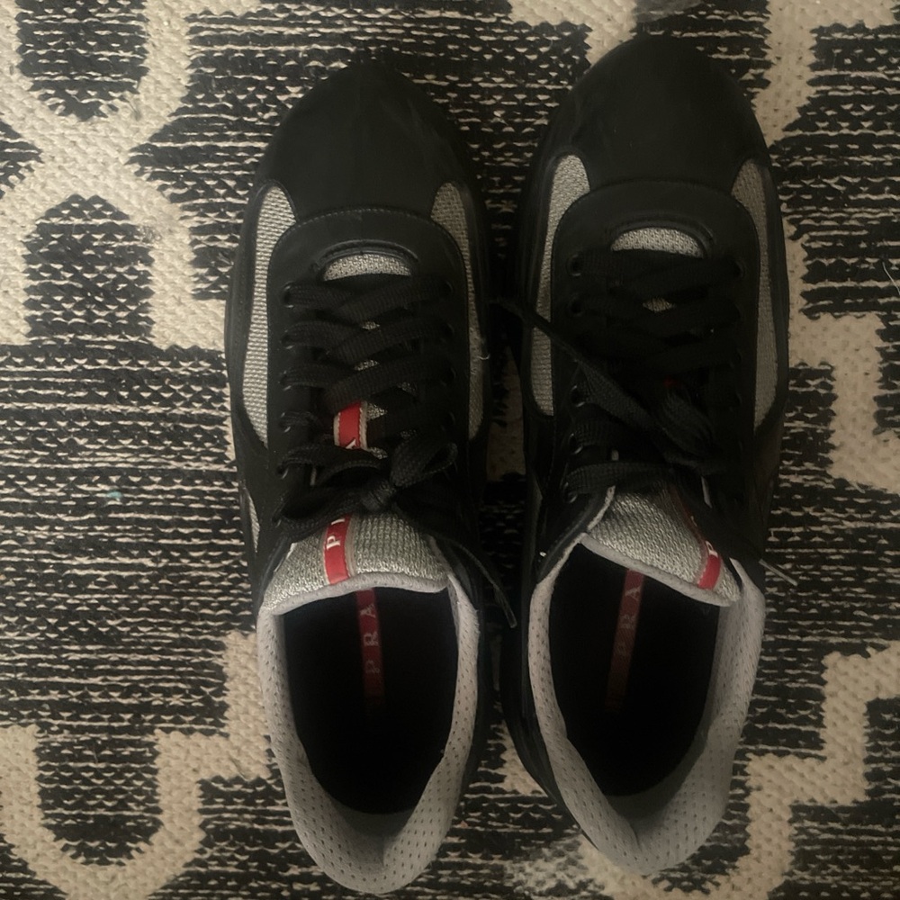 Prada Black and Gray Men's Sneakers
